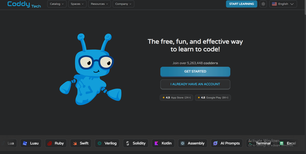 Coddy.tech positions itself as the duolingo for coding