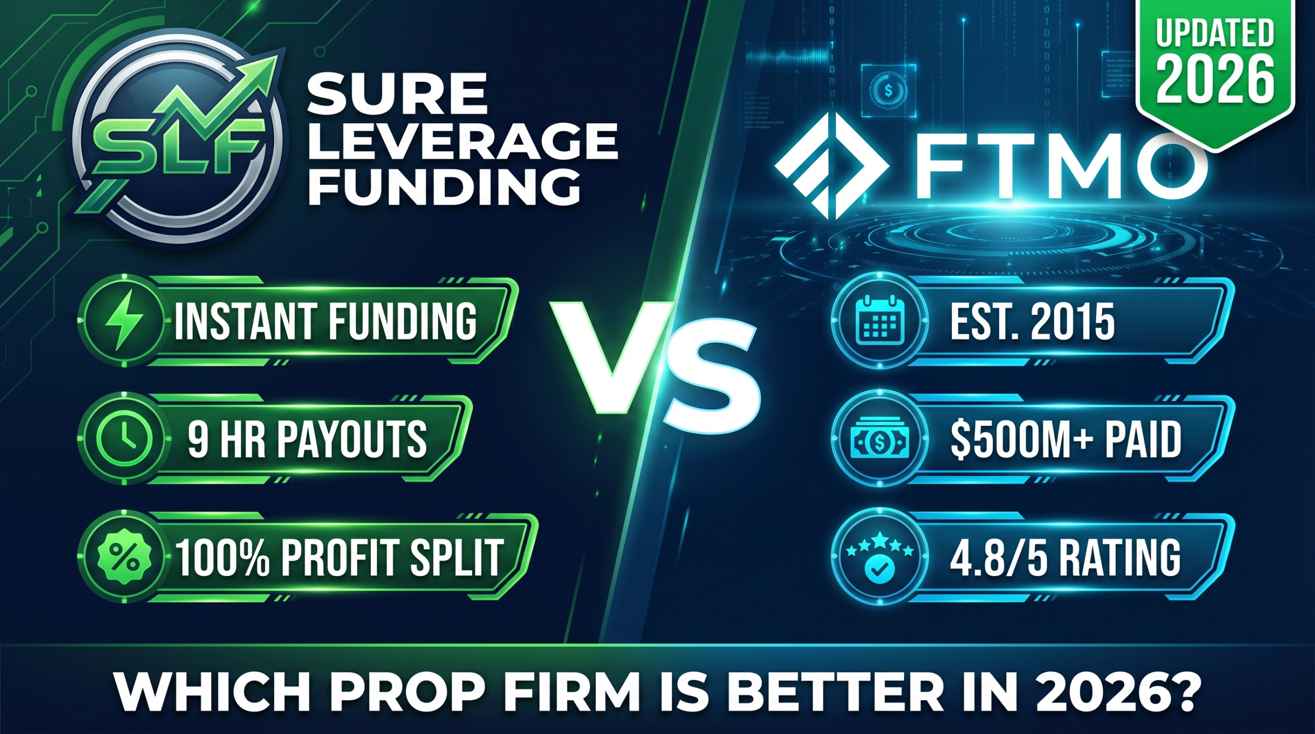 Sure Leverage Funding vs FTMO 2026: Which Prop Firm is Best?